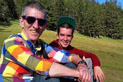 05 Jerome Ryan and Peter Ryan Relaxing At Viewpoint on Mount Norquay Road In Summer